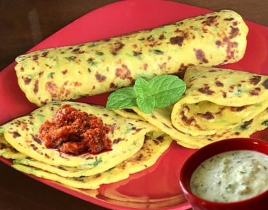 How to make Quick No Stuff Aloo Paratha | Indian Flat Potato Bread Video Recipe by Bhavna