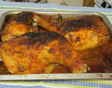 Juicy Whole Chicken Legs Cooked in the Toaster Oven-Easy Recipe