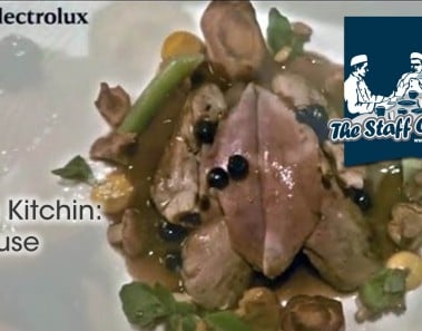 Michelin star chef Tom Kitchin prepares and cooks a Grouse recipe