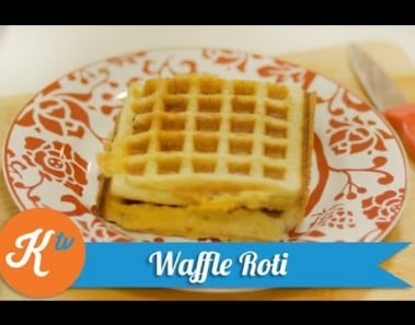 Resep Waffle Roti Instan (Breakfast Bread Waffle Recipe Video)