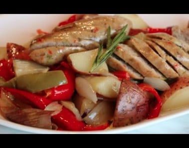 Roasted Chicken Sausage & Rosemary Vegetables | Recipe