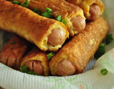 Easy Bread Sausage Roll – Kids Snack Recipe