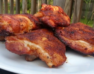 Honey Brined Smoked Chicken Thighs – Easy Chicken Thigh Recipe on the Mini WSM