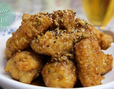 Korean Fried Chicken Wings with Sweet Garlic Sauce : Soy Garlic Fried Chicken Recipe