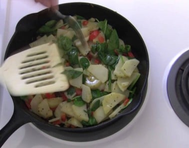 Make a Frittata with Breakfast Potatoes and Spinach