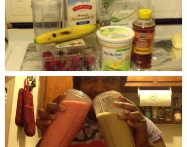 BREAKFAST DRINKS | Green Smoothie | Banana-Strawberry Smoothie