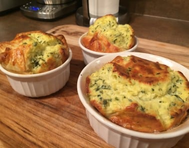 Breakfast Souffle with spinach and artichoke (Panera Bread Style)