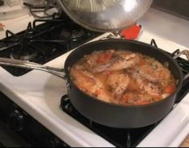 Chicken Cacciatore Recipe : Removing Chicken Cacciatore from Oven