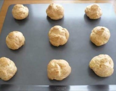 Cream Puff Recipe (with soft custard filling and caramel glaze)