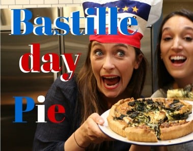 Easy savory pie with Kale and Camembert for Bastille Day!