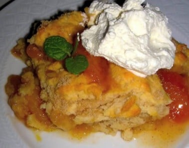 Fresh Peach Mango Cobbler Recipe From Scratch With Fresh Whipped Cream