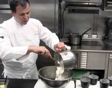 Guechida makes soufflé at Joël Robuchon