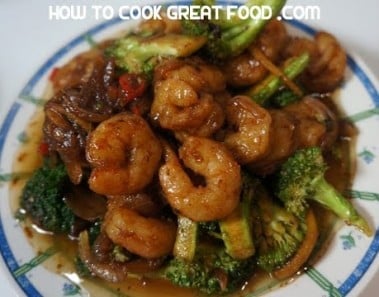 Prawn & Broccoli Stir fry Recipe  – Asian wok cooking Shrimp
