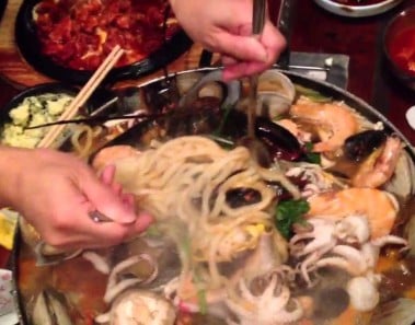 Ultra Fresh Seafood Dish at Korean Restaurant