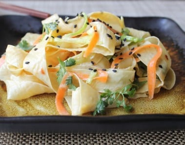 Yuba Noodle Salad – Spicy Asian Tofu Noodle Salad Recipe