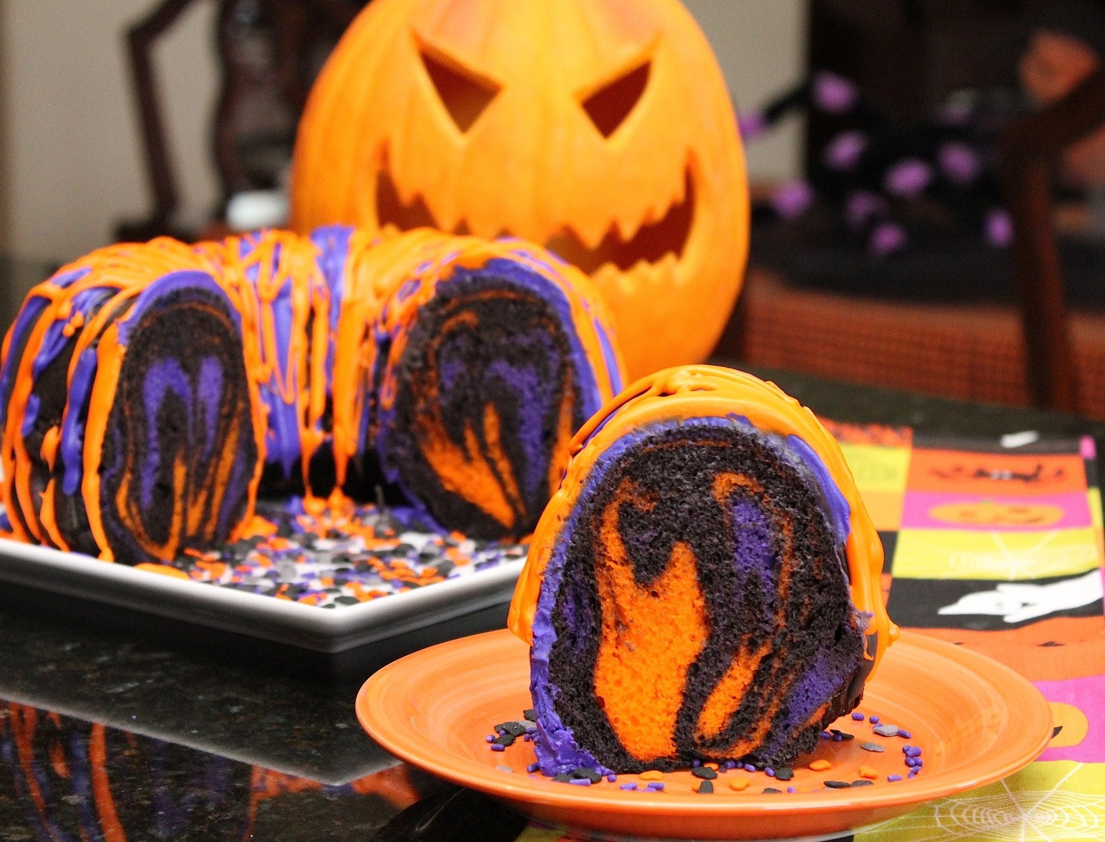Famous Halloween Rainbow Party Cake - Recipes and Ideas for Simple Hallowee...