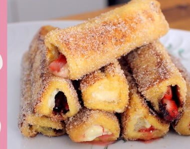 Nutella French Toast Rolls | BakeMyDay