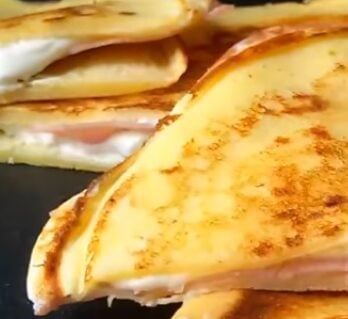 Crepes de jamón y queso light