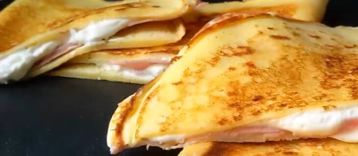 Crepes de jamón y queso light