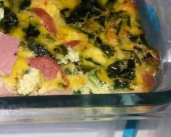 FGSW – Breakfast Casserole Recipe: Spinach, Feta, & Turkey Bacon