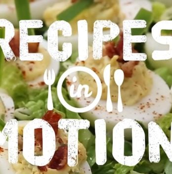 recipes in motion Jalapeno Bacon Cheddar Deviled Eggs