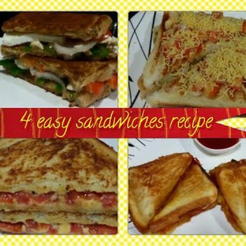 4 Easy sandwiches recipes / quick & fast recipes