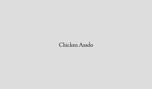 Chicken Asado