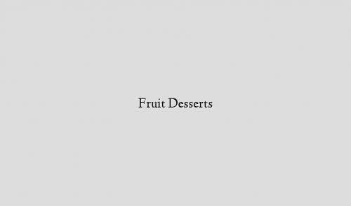 Fruit Desserts