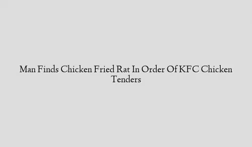 Man Finds Chicken Fried Rat In Order Of KFC Chicken Tenders