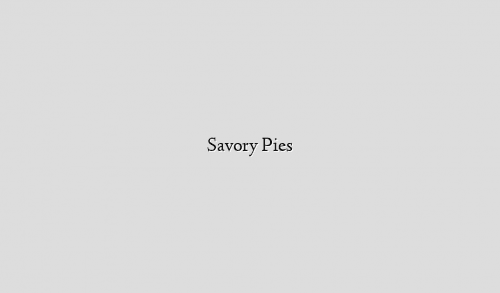 Savory Pies