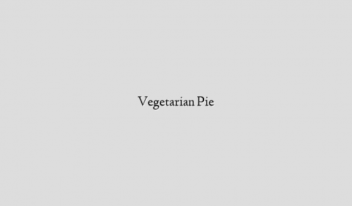 Vegetarian Pie