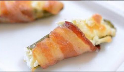 Bacon Wrapped Cream Cheese Filled Jalapenos | Party Bites and Appetizers