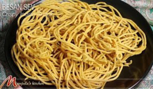 Besan Sev – Crispy Indian Snack Recipe by Manjula