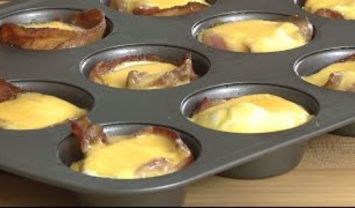 Breakfast Recipes – Ham and Cheese Egg Cups
