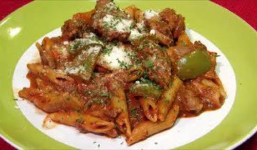 Chicken and Penne Pasta with Spicy Tomato Cream Sauce
