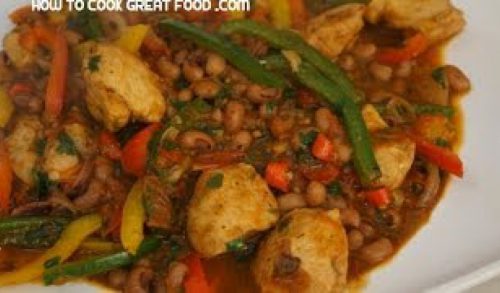 Chicken Chili  Beans Recipe – Black Eye Peas  Mexican Tex