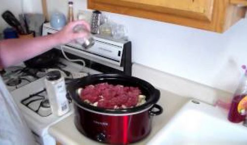 Crock-Pot Recipe: Zucchini with Eggplant, Mushrooms, Ground Beef, and Spaghetti Sauce