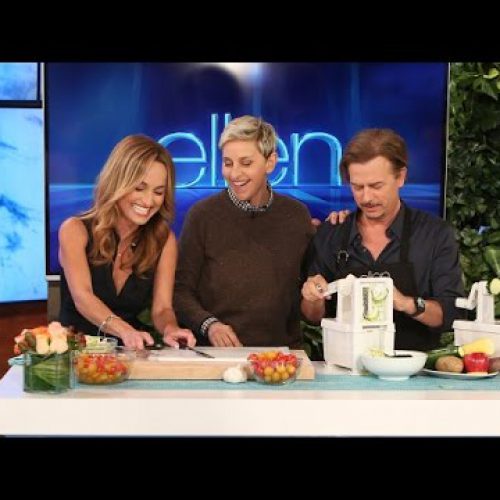 Ellen, Giada De Laurentiis and David Spade Cook… Sort Of