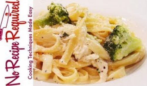 Fettucini (Fettuccine) Alfredo with Chicken & Broccoli – NoRecipeRequired.com