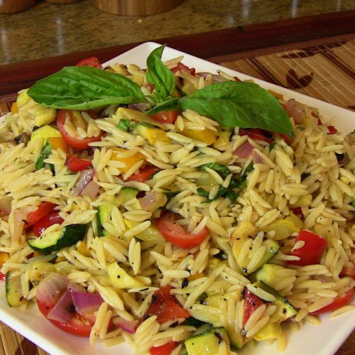 Grilled Vegetable Orzo Pasta Salad- Vegetarian Recipe |Cooking With Carolyn|