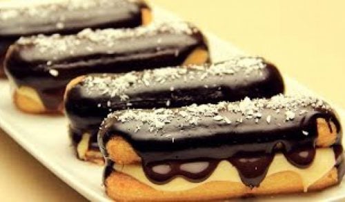 Ladyfingers Eclair Recipe – Chocolate Ladyfingers Dessert