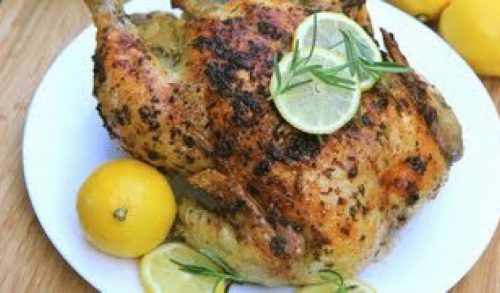 Lemon Garlic & Rosemary Roasted Chicken Recipe
