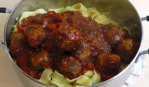 Meatballs Pasta Homemade Tomato Sauce Delicious Recipe How to make