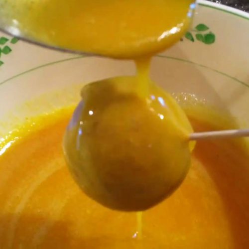 Thermomix blogger making Heston Blumenthal Meat Fruit recipe at home: mandarin ‘skin’