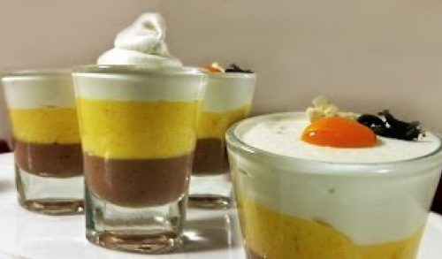 Triple Layered Mousse – Dark Chocolate, Mango, White Chocolate | Quick, Easy | Eggless Recipes