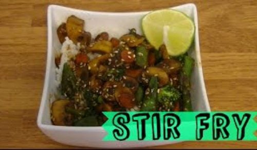 Vegan Stir Fry Veggies Over Rice Recipe