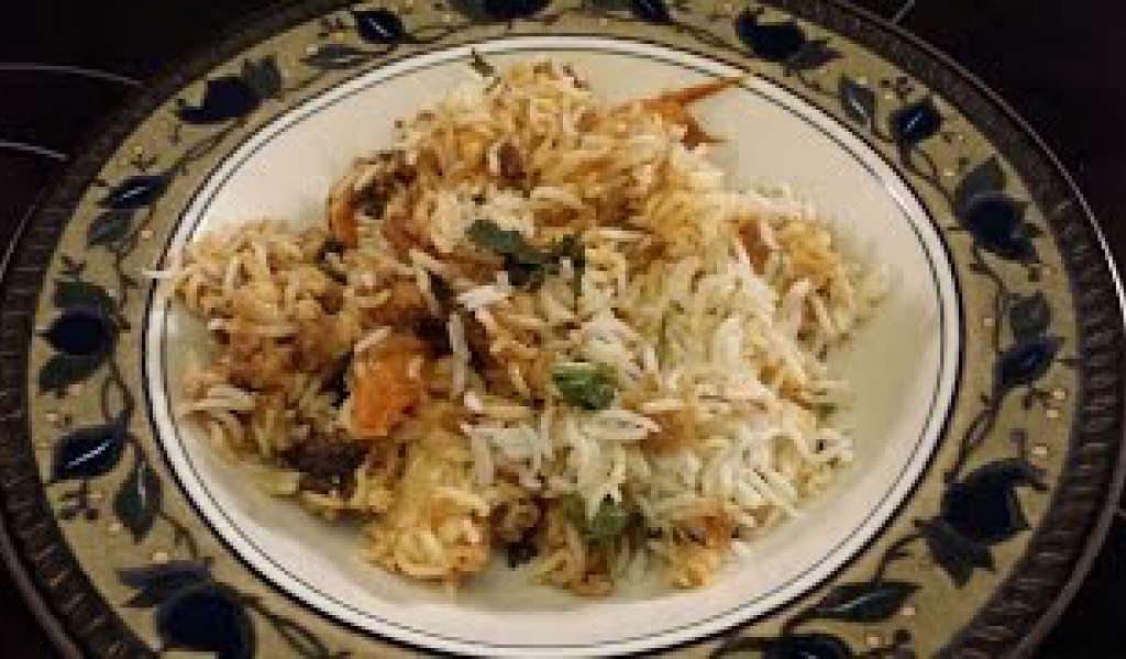 Vegetable Biryani (vahchef recipe) in 2 minutes using slow cooker