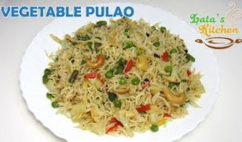 Vegetable Pulao Recipe Video ( Veggie Pulav Rice ) — Indian Vegetarian Recipe by Lata Jain