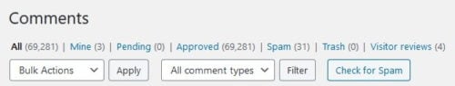 website comment section