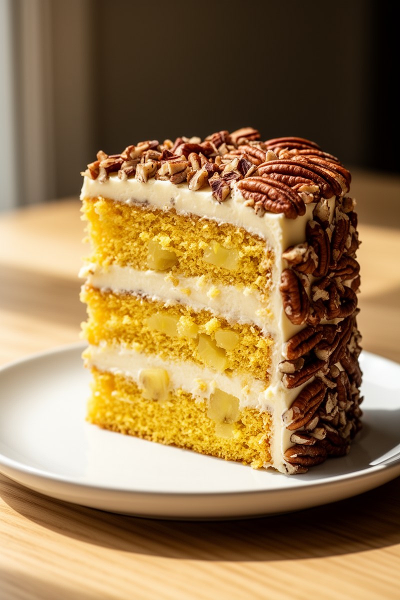 Hummingbird Cake Recipe on plate, ready to serve